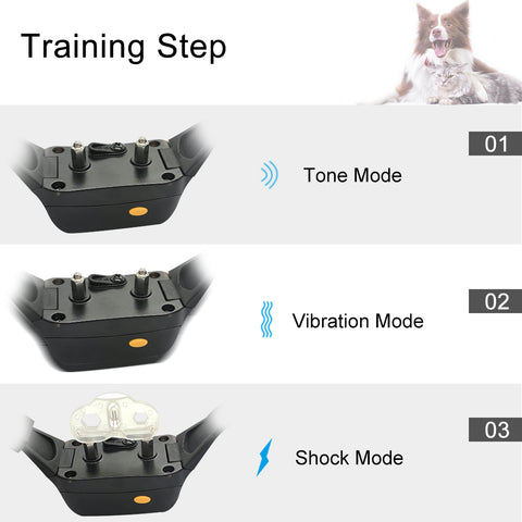 PATPET Dog Training Bark Collar with Remote - 600M Range - Sound, Vibration & Shock - 620 Model