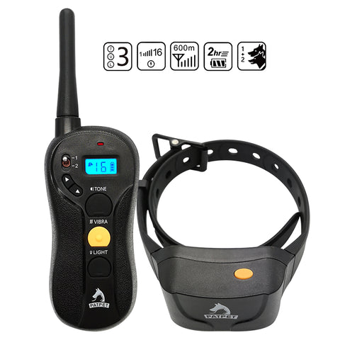 PATPET Dog Training Bark Collar with Remote - 600M Range - Sound & Vibration - 630 Model