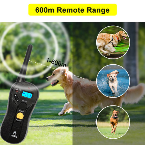 PATPET Dog Training Bark Collar with Remote - 600M Range - Sound & Vibration - 630 Model