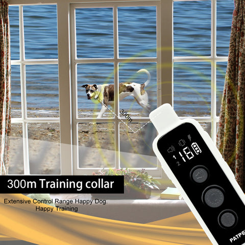 PATPET Dog Training Bark Collar with Remote - 300M Range - Sound, Vibration & Shock - 650 Model